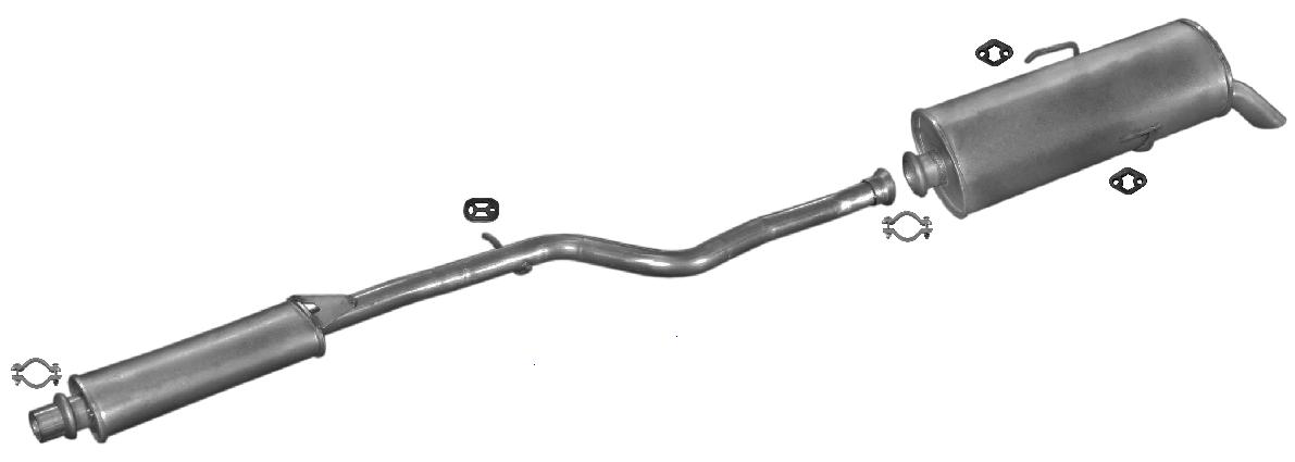 Embout D'échappement Double Acier Inoxydable Pour Peugeot 106 205 206 207 208 - Améliore Le Son Et L'esthétique